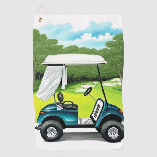 Golf Cart Golfhanddoek (Voorkant)