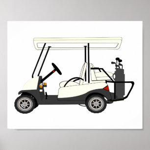 Golf Cart Kinder Décor Print Poster