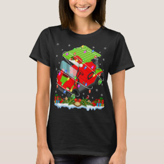 Golf Cart Lover Family Matching Santa Golf Cart T-shirt