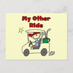 Golf Cart Other Ride Tshirts and Gifts Briefkaart