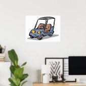 Golf Cart Poster (Thuiskantoor)