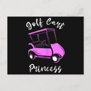 Golf Cart Princess Golf Cart Golfer Meisjes Feestdagenkaart