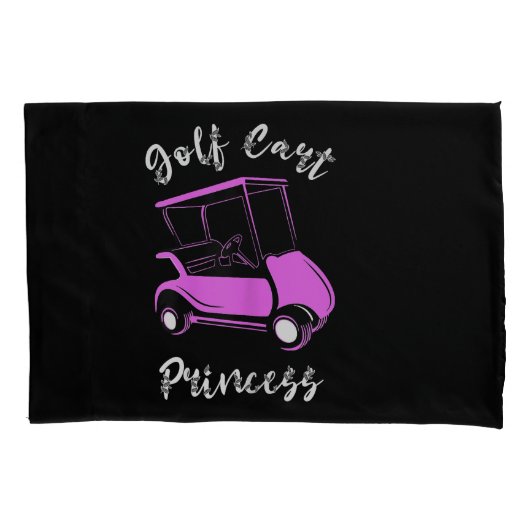 Golf Cart Princess Golf Cart Golfer Meisjes Kussensloop (Voorkant)