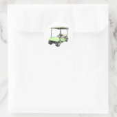 Golf Cart Ronde Sticker (Tas)