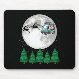 Golf Cart Santa KerstSleigh - Funny Golf Cart Muismat