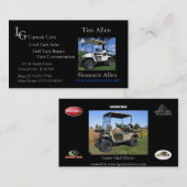 Golf Cart Visitekaartje (Voorkant / Achterkant)