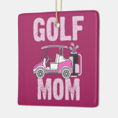 Golf Cart voor Golf mama Golfer Keramisch Ornament (Links)