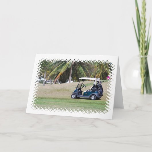 Golf Cart Wenskaart Kaart (Voorkant)