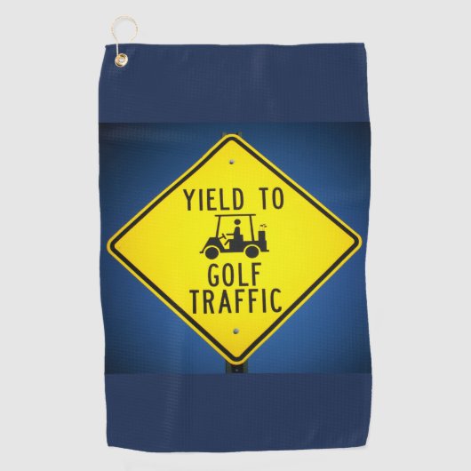 Golf Cart Yield Sign Golfhanddoek (Voorkant)