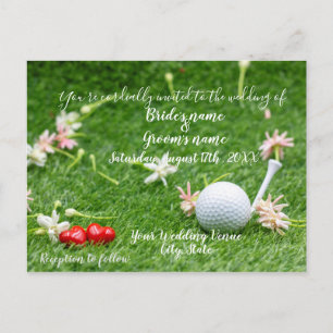 Golf carte balle de golf avec amour