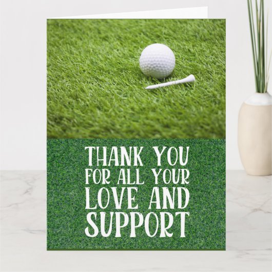 Golf carte de remerciements amour et soutien pour (Devant)
