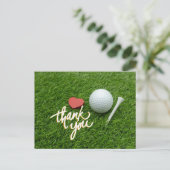 Golf carte de remerciements avec golf boule tee av (Debout devant)