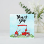 Golf Carte de remerciements avec voiturette de gol (Debout devant)