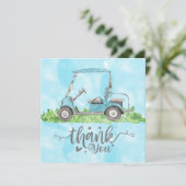 Golf Carte de remerciements avec voiturette de gol (Debout devant)