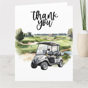 Golf Carte de remerciements avec voiturette de gol