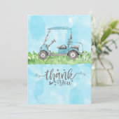 Golf Carte de remerciements avec voiturette de gol (Debout devant)