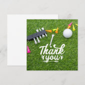 Golf carte de remerciements coeur rouge amour pour (Devant / Derrière)