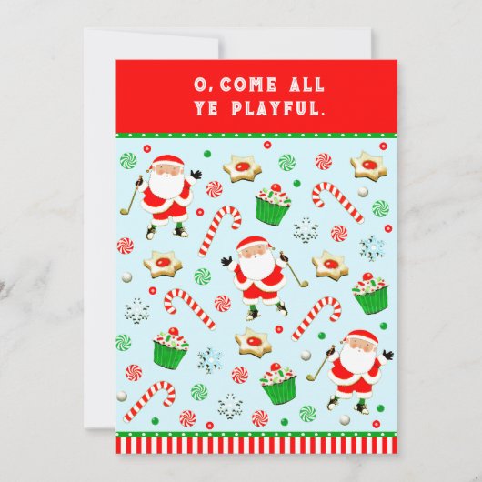 Golf Cartes de fin de année de Noël (Devant)