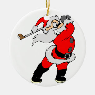 Golf Cartoon kerstkerstkerstkerstkerstkerstman Keramisch Ornament