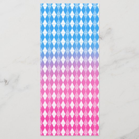 Golf Carts on Course Gender onthulling Baby shower Menu (Achterkant)