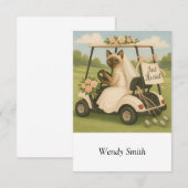 Golf Cat Woman golfer Net getrouwd drive golfkar (Voorkant / Achterkant)