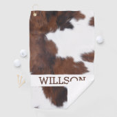 Golf Chaussure de vache Brown et blanc serviette de gol (En situation)