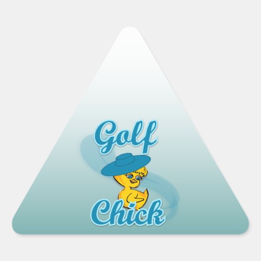 Golf Chick #3 Driehoek Sticker (Voorkant)