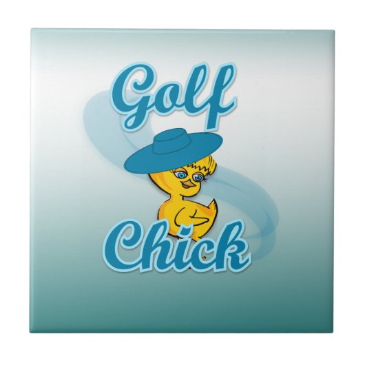 Golf Chick #3 Tegeltje (Voorkant)