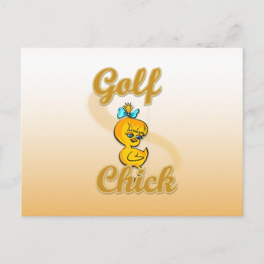 Golf Chick Briefkaart (Voorkant)