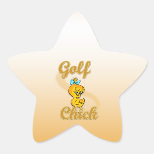 Golf Chick Ster Sticker (Voorkant)