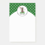 Golf Chocolate Labrador Retriever Dog - Cute Post-it® Notes (Voorkant)