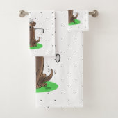 Golf Chocolate Labrador Retriever Dog - Funny Bad Handdoek (Insitu)