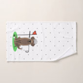 Golf Chocolate Labrador Retriever Dog - Funny Bad Handdoek (Handdoek)