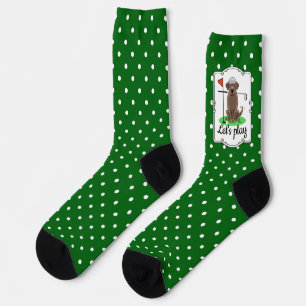 Golf Chocolate Labrador Retriever Dog - Funny Cute Sokken