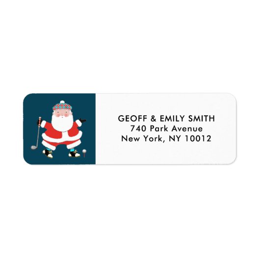Golf Christmas Holiday Label (Voorkant)