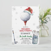 Golf Christmas Party Invitation (Debout devant)