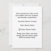 Golf Christmas Party op het zetten van groen Kaart (Achterkant)