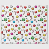 Golf Christmas Pattern Design Cadeaupapier (Vlak)