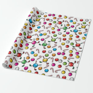 Golf Christmas Pattern Design Cadeaupapier