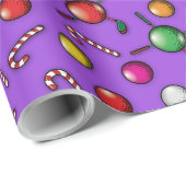 Golf Christmas Pattern Design Cadeaupapier (Rol Hoek)