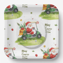 Golf Christmas Santa Golfer May Course be with you