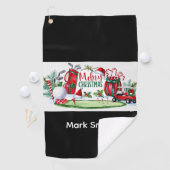 Golf Christmas themed Golfhanddoek (Insitu)