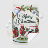 Golf Christmas themed Golfhanddoek (Insitu)