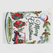 Golf Christmas themed Golfhanddoek (Horizontaal)