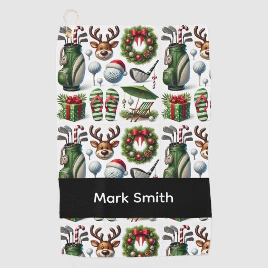 Golf Christmas themed   Golfhanddoek (Voorkant)