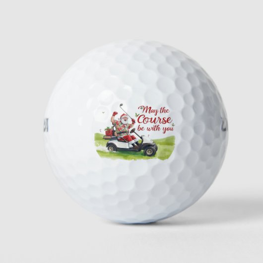 Golf Christmas themed with Santa Claus Golfballen (Voorkant)