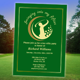 Golf Classic Green Golden Player 50e verjaardag Kaart