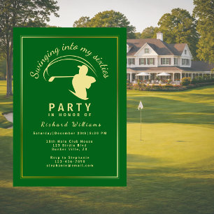 Golf Classic Groen Gouden Speler Mannen 60e Verjaa Kaart