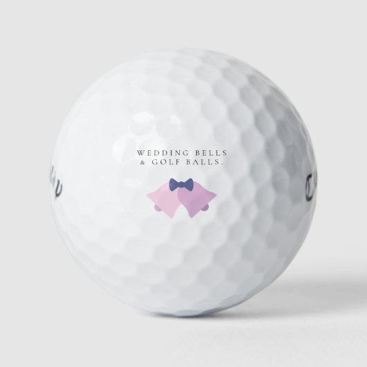 Golf 'Cloches de mariage et balles de golf' Cadeau de f (Devant)