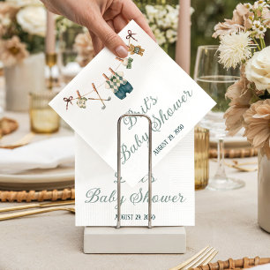 Golf Clothesline, Nieuw in de Club Baby Shower Servet